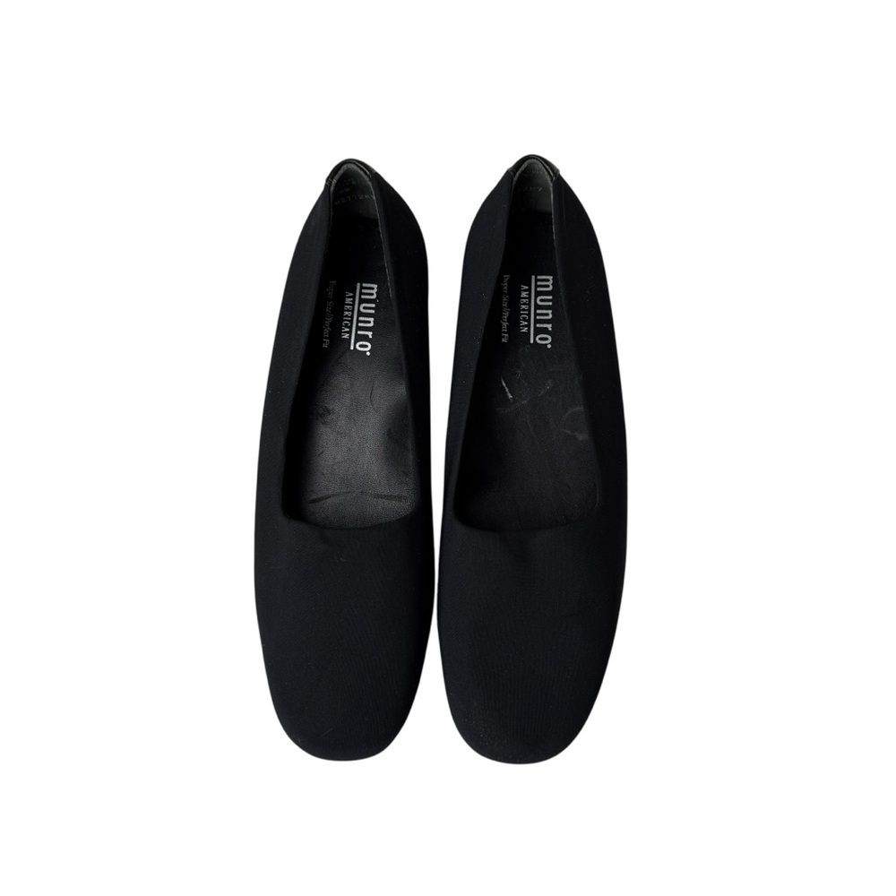 Munro Loafer Black SlipOns Smoking Slipper Womens SZ 9 WW USA Made Resort Preppy